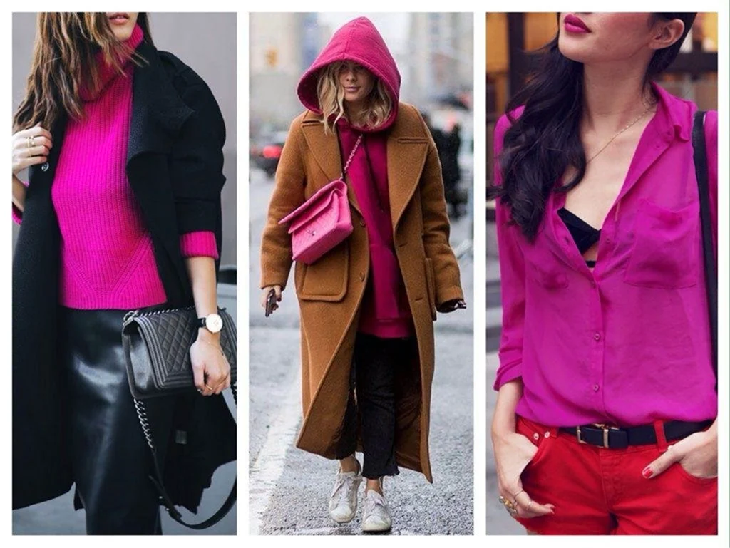 Цвет фуксия в одежде