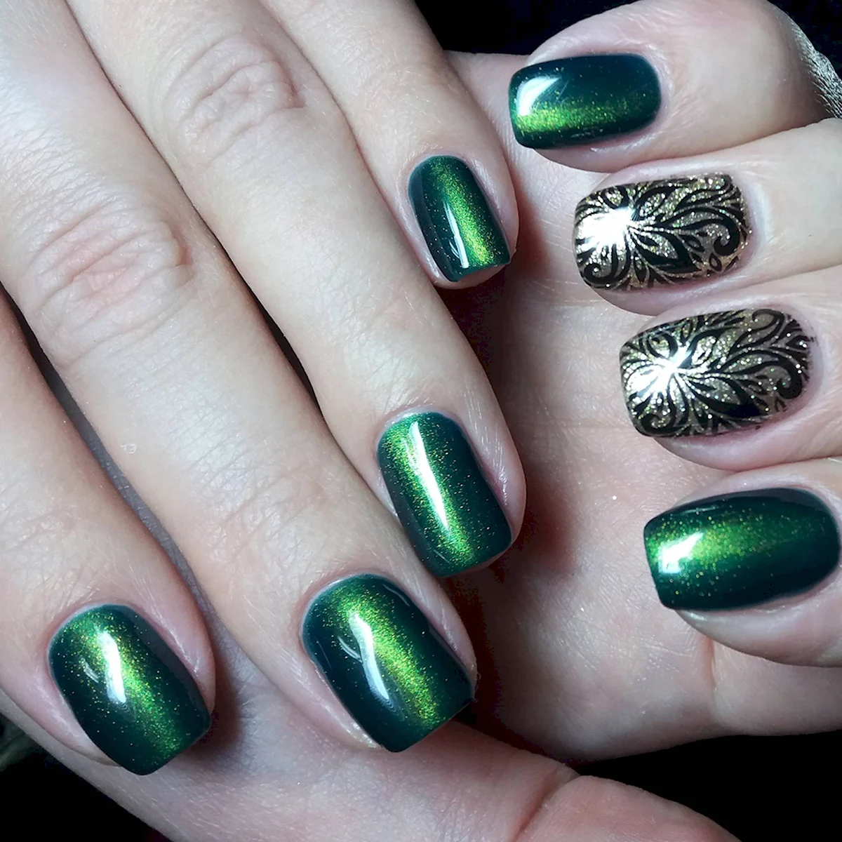 Шеллак кошачий глаз изумрудный