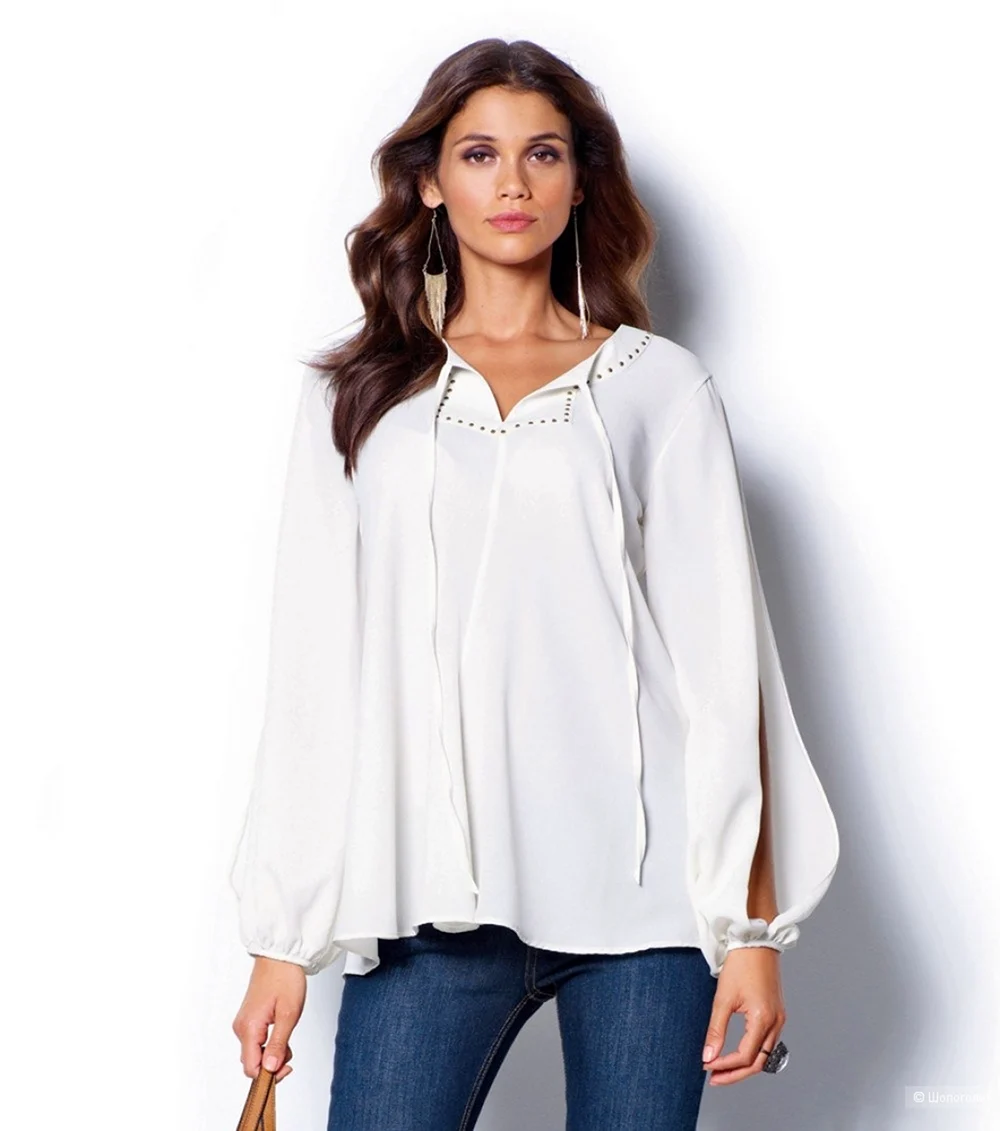 Блузка со свободными рукавами