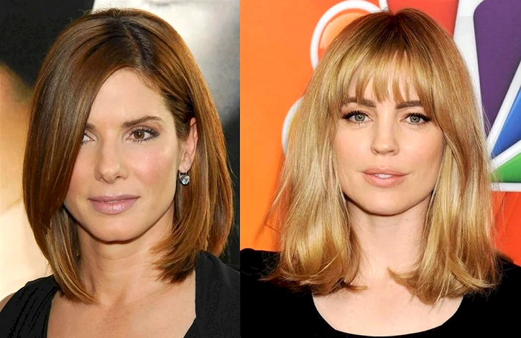 Стрижка Боб удлиненный для прямоугольного лица