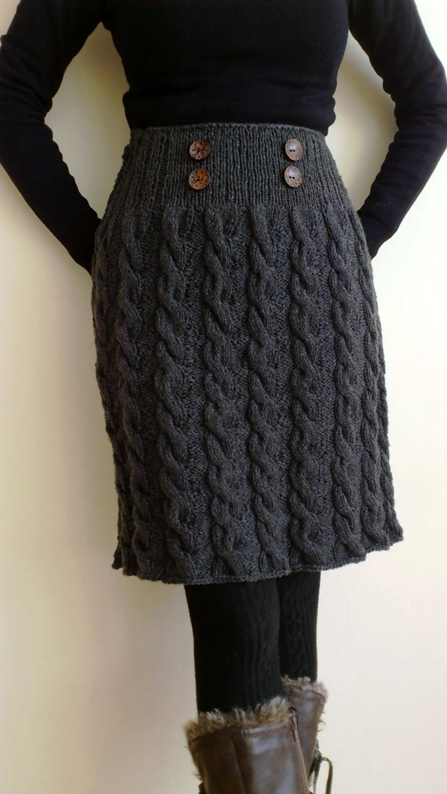 Теплая юбка спицами для женщин