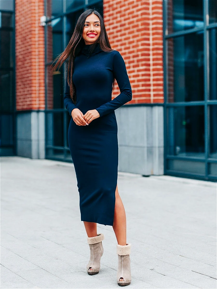 Платье водолазка валберис