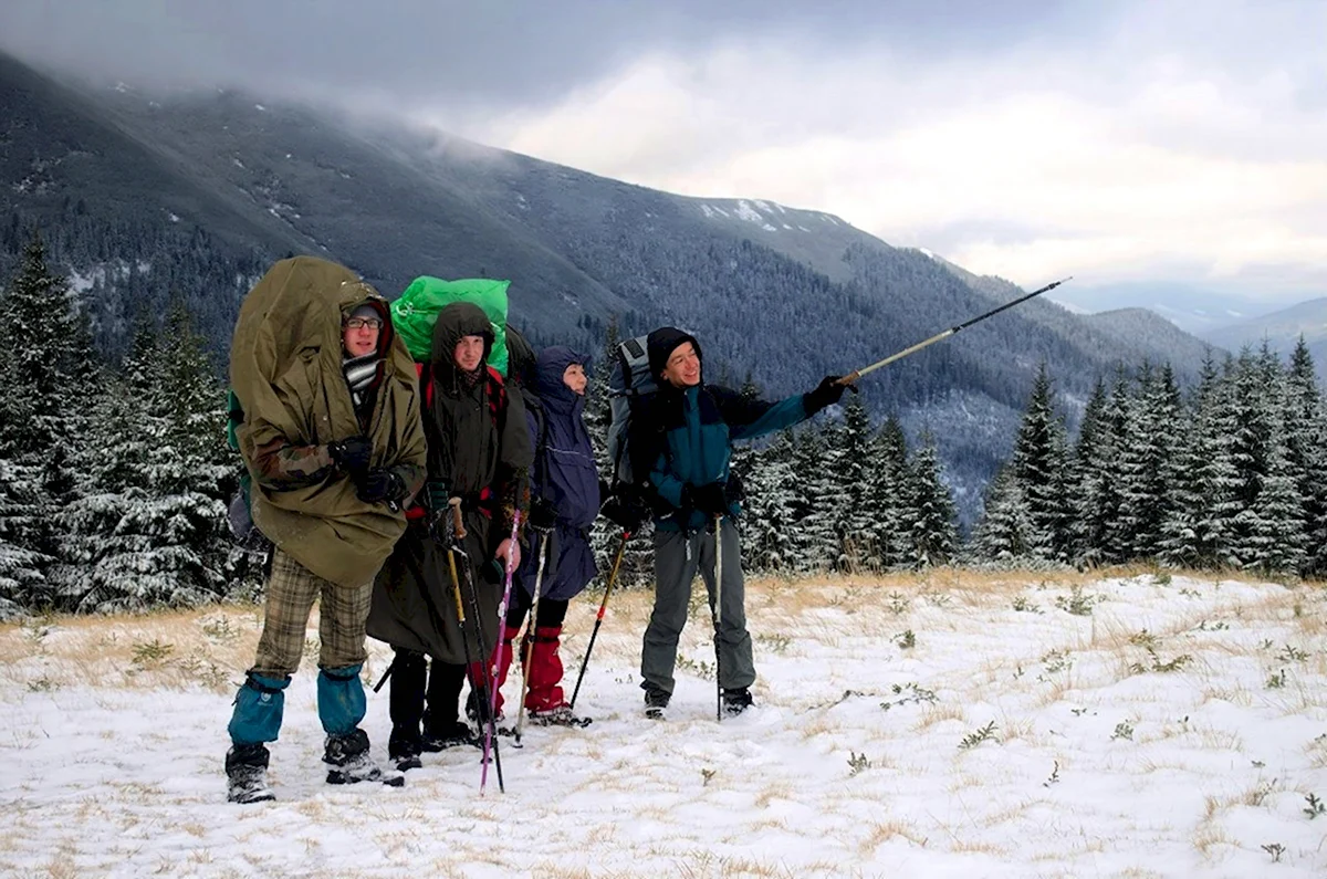 Туристы зимой