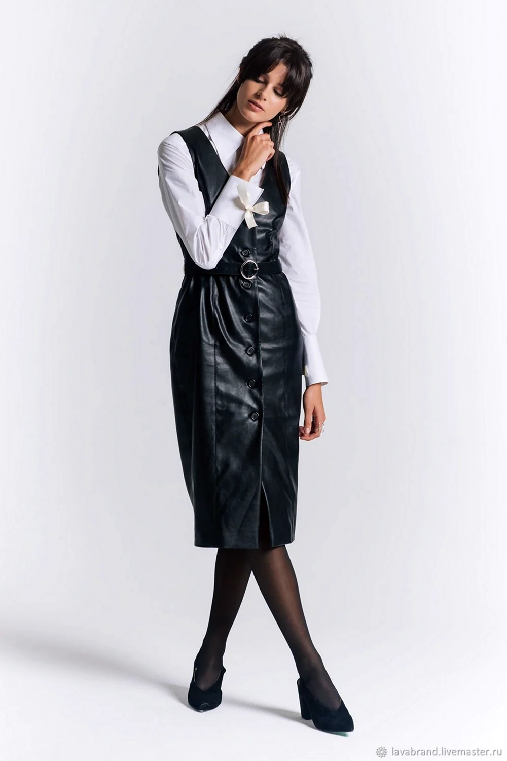 Кожаный сарафан Зарина