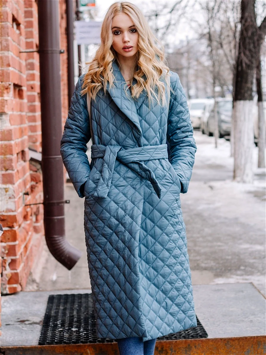 Голубое стеганое пальто Гэри Вебер