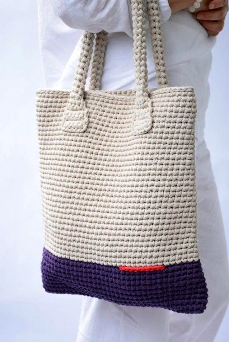 Сумка шопер Прада крючком