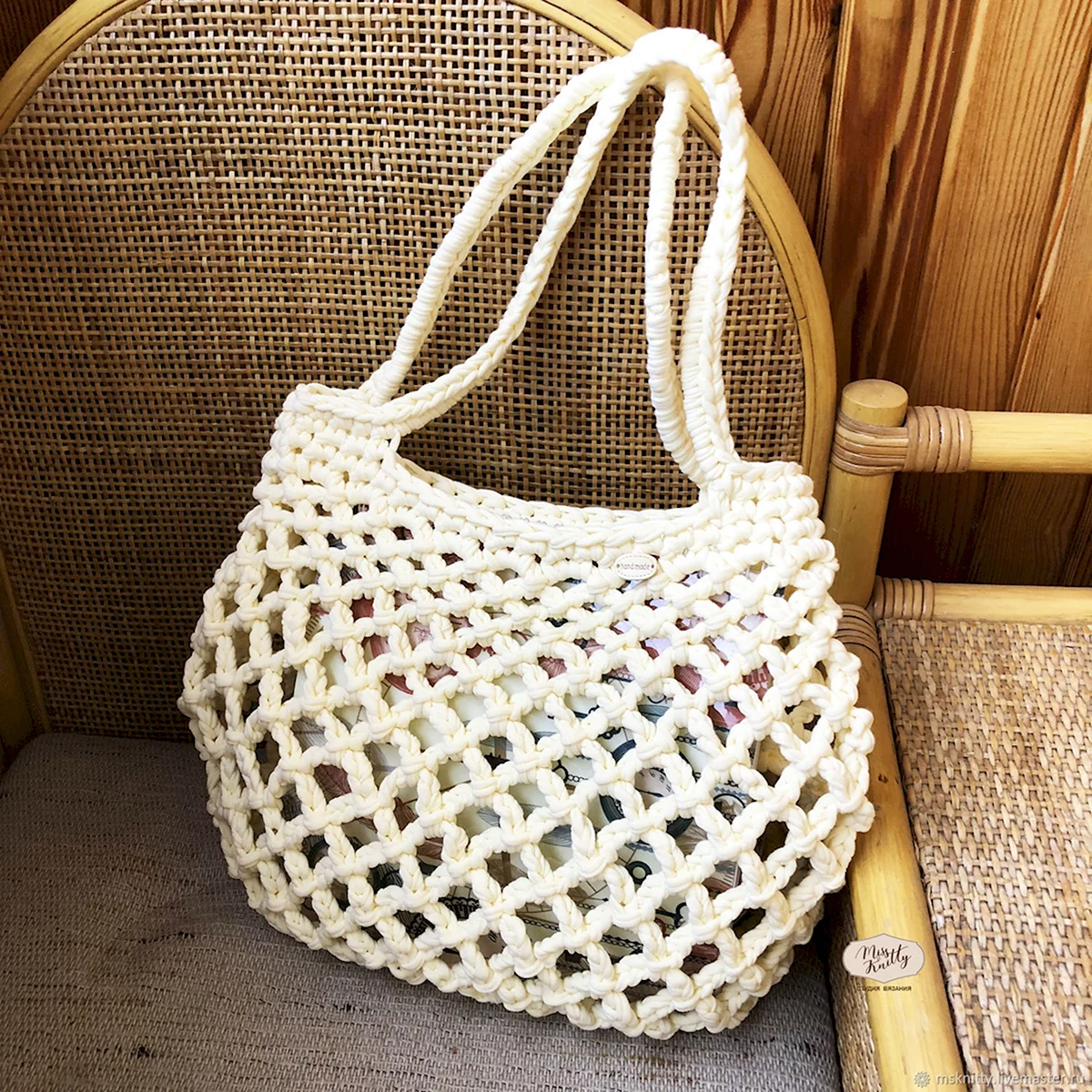Сумка шоппер вязаная крючком
