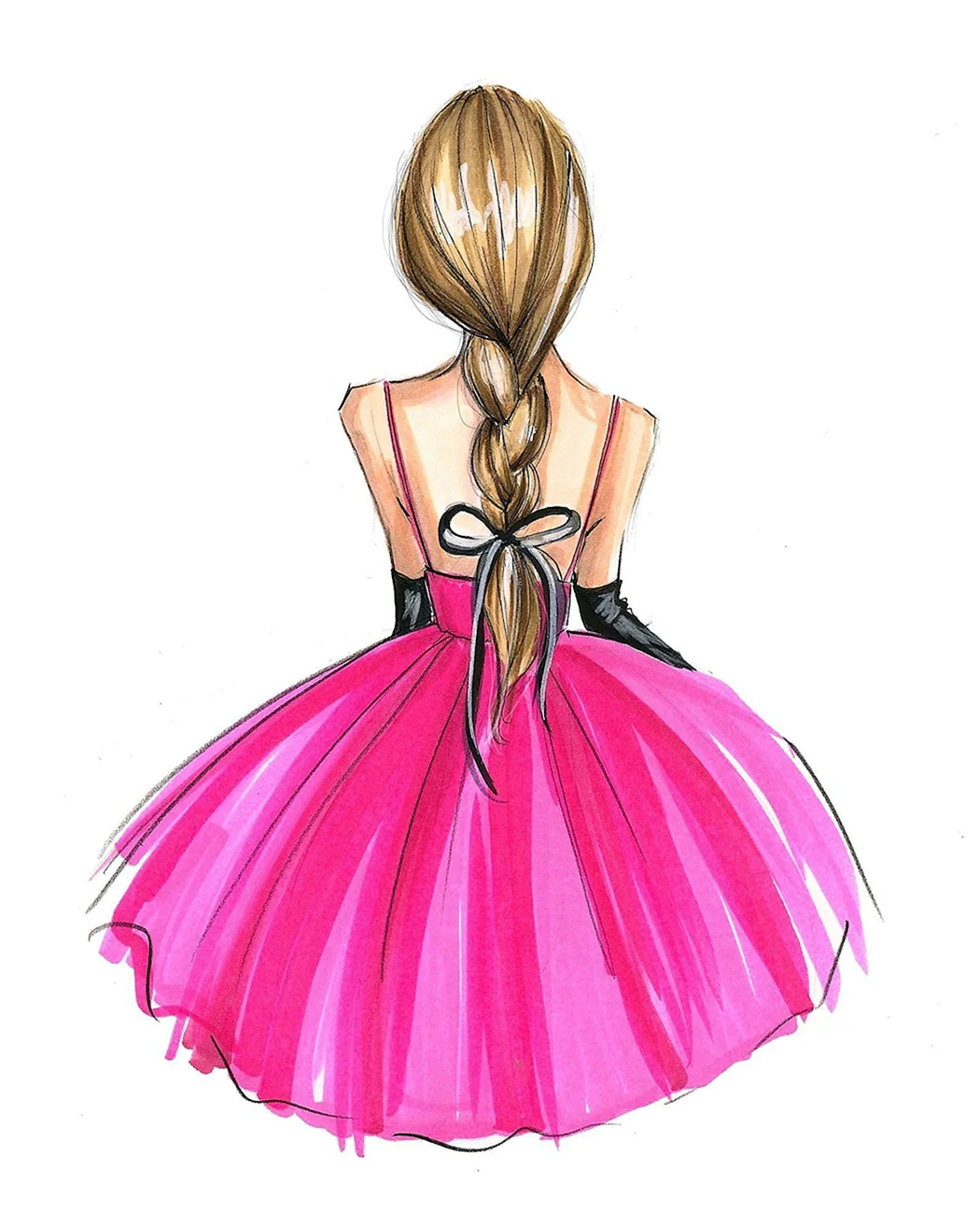 Платье рисунок