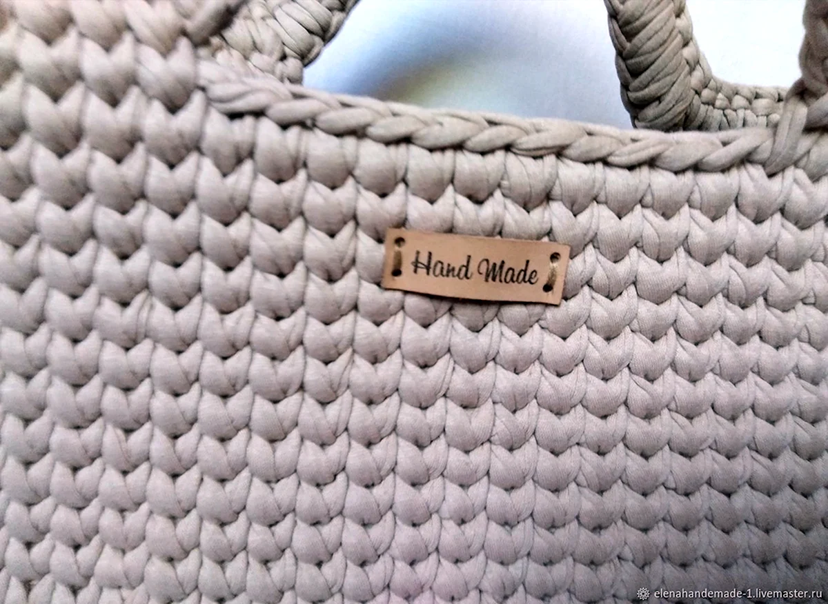 Вязаный шоппер из трикотажной пряжи