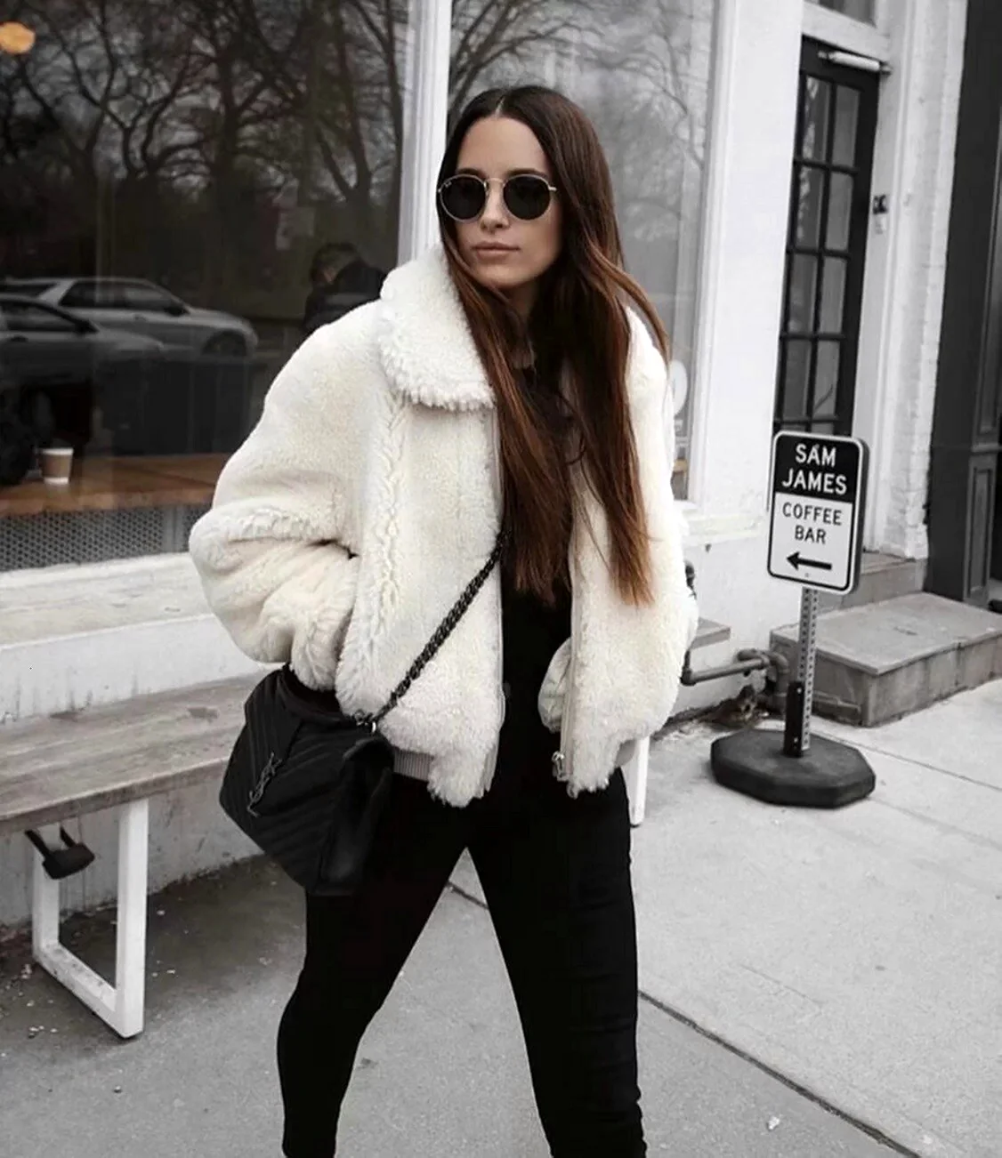 Teddy fur Jacket белая