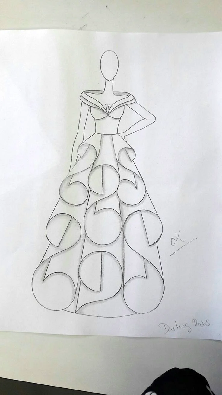 Платья рисовать необычные