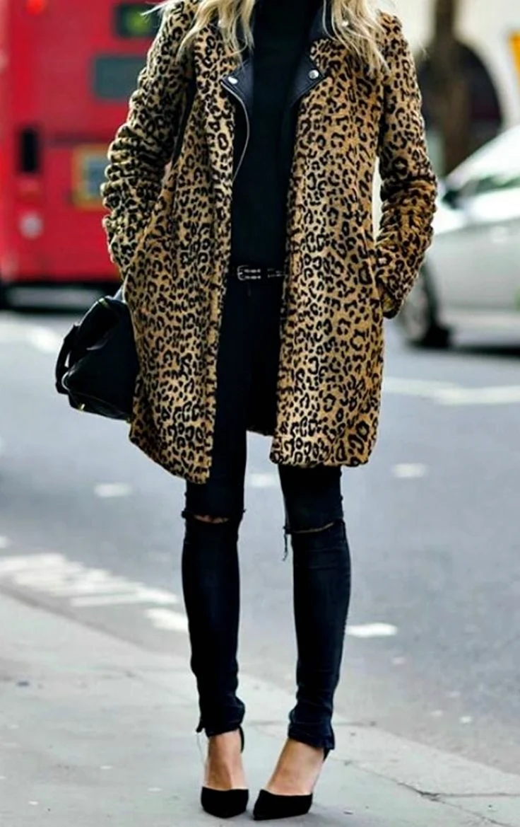 Леопардовый принт в верхней одежде