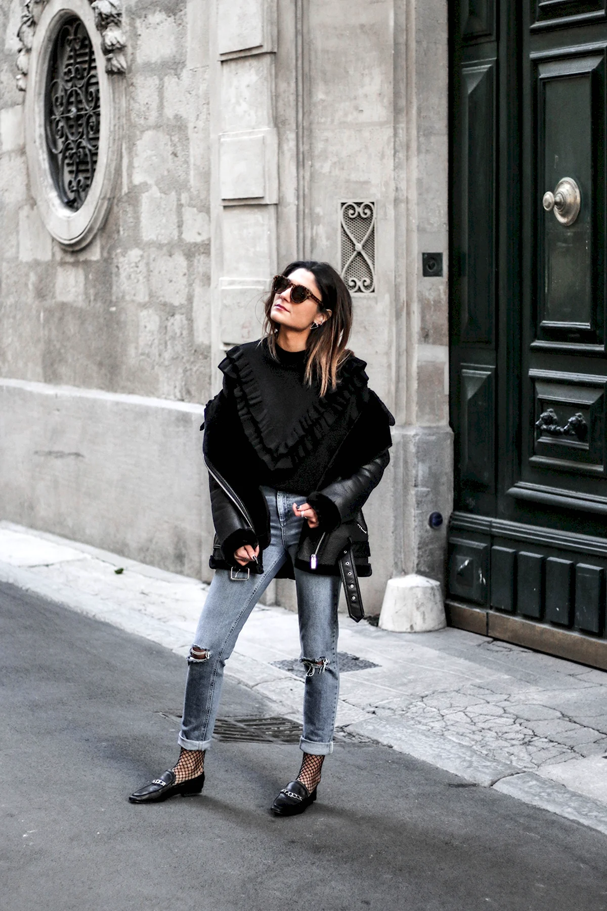 Мюли с колготками