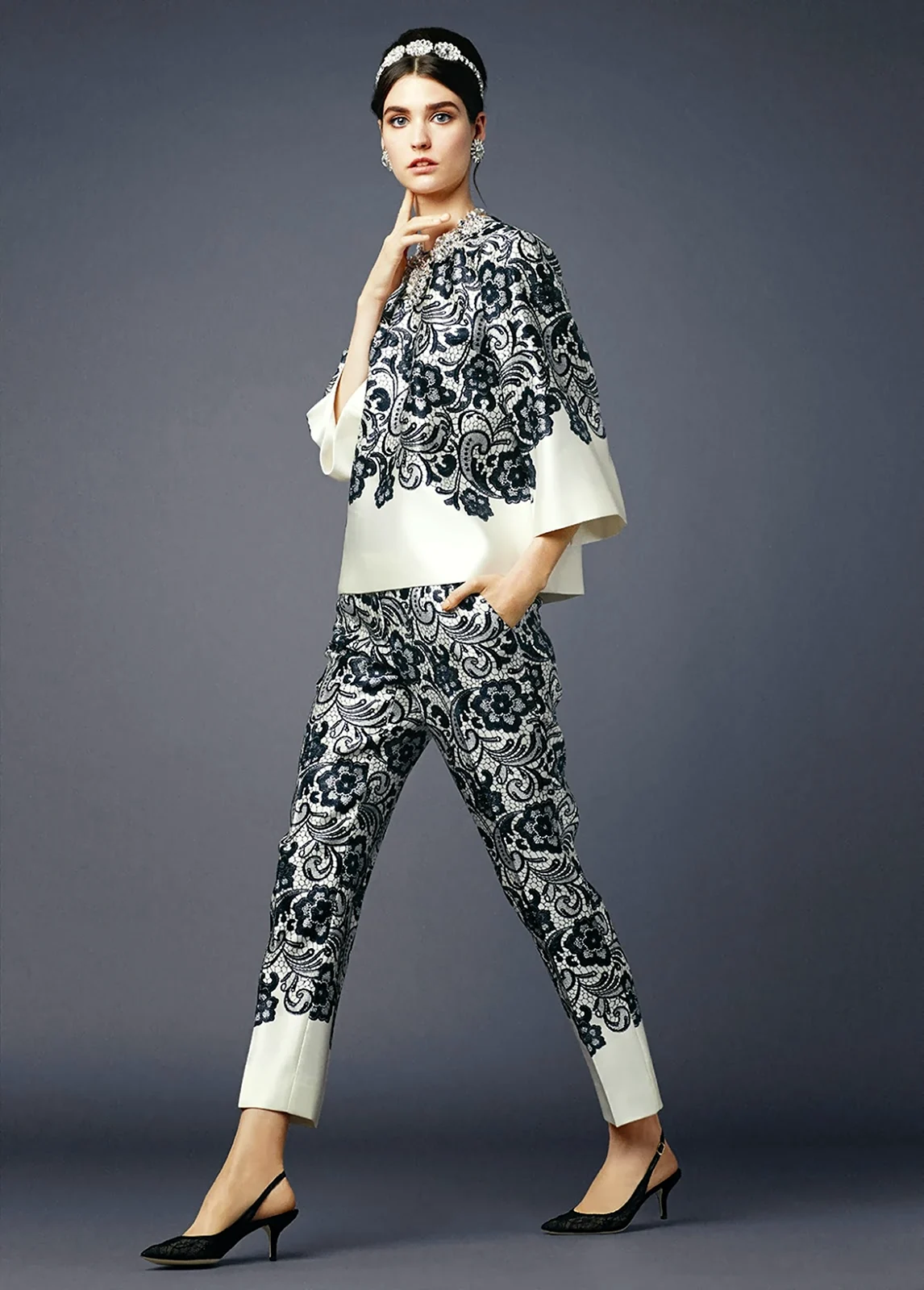 Дольче Габбана летний брючный костюм