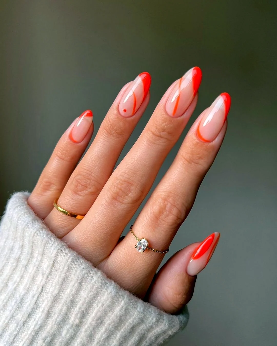 Ногти 2022 однотонные миндальные