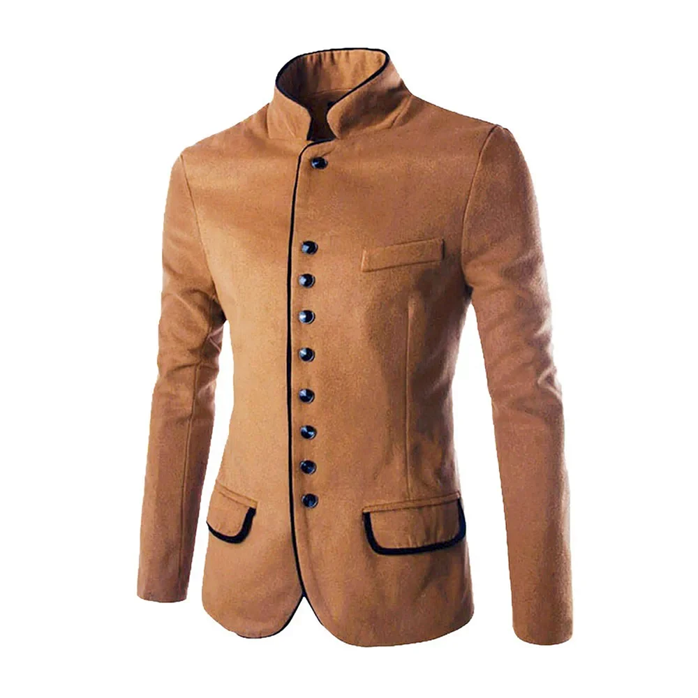 Пиджак с воротником стойкой мужской