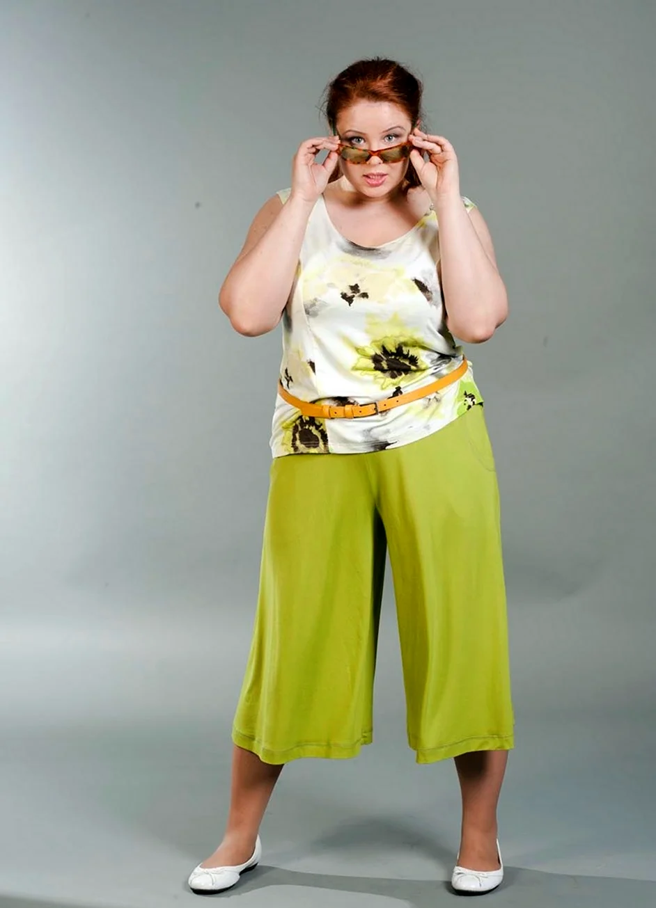 Летние брюки для полных женщин