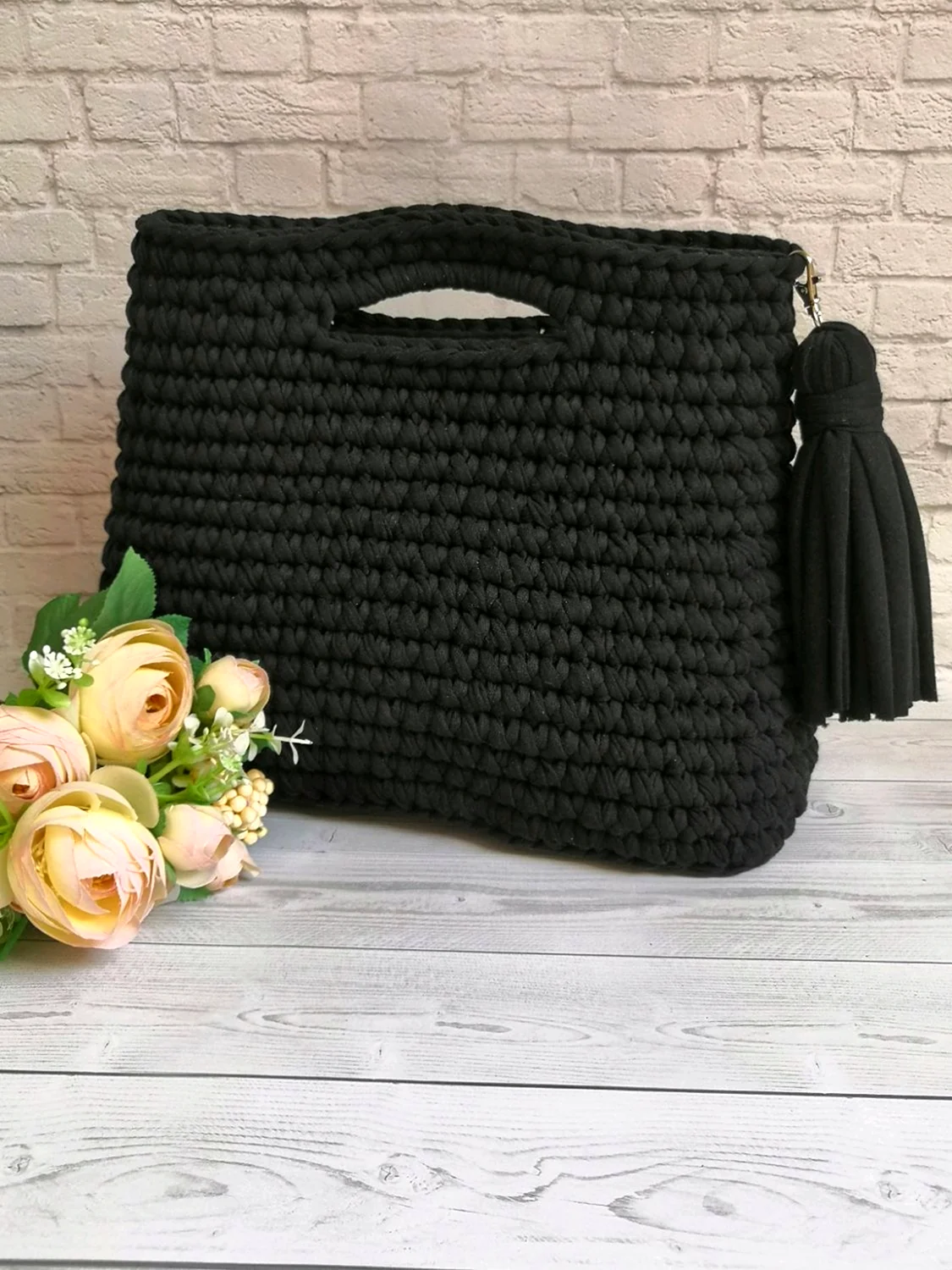 Сумка тоут из трикотажной пряжи