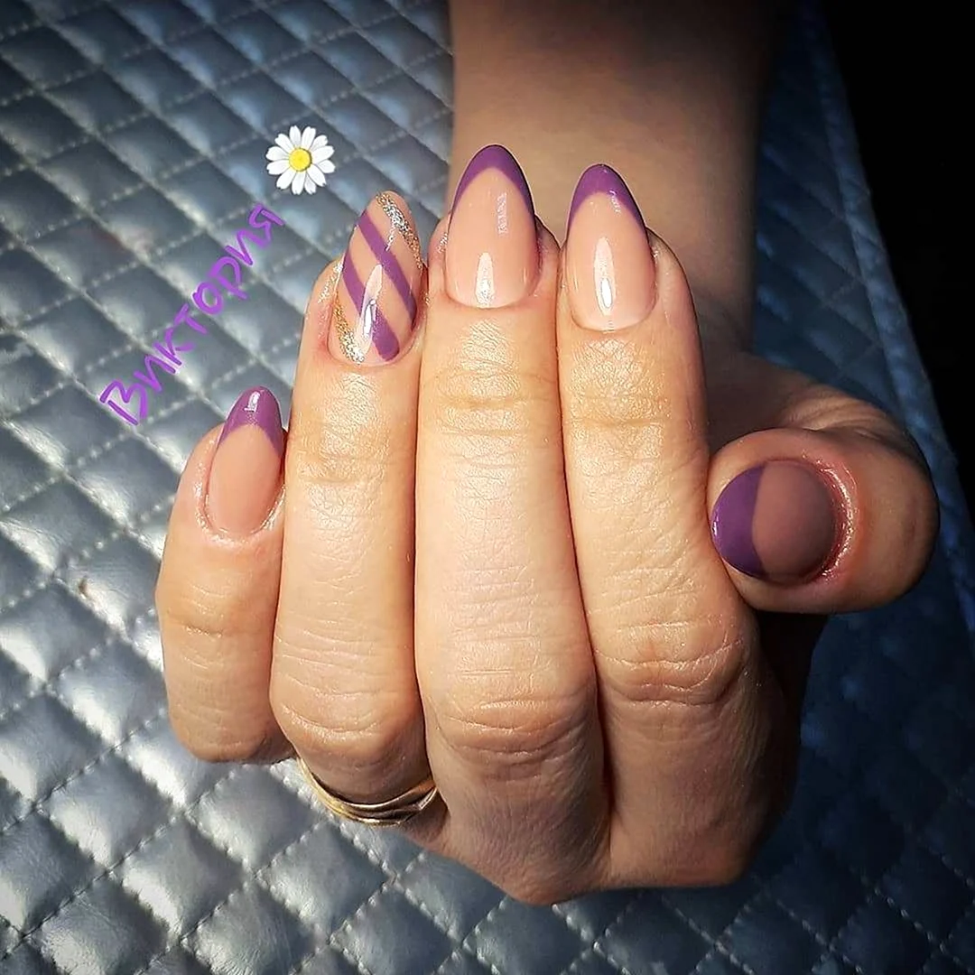 Выкладной френч сиреневый