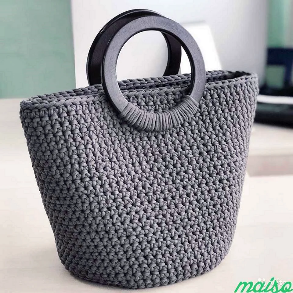 Вязаная сумка шоппер