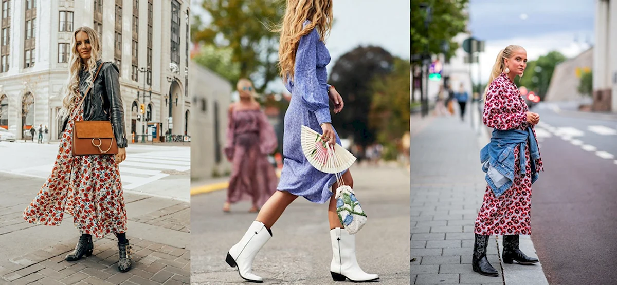 Сапоги казаки стрит стайл