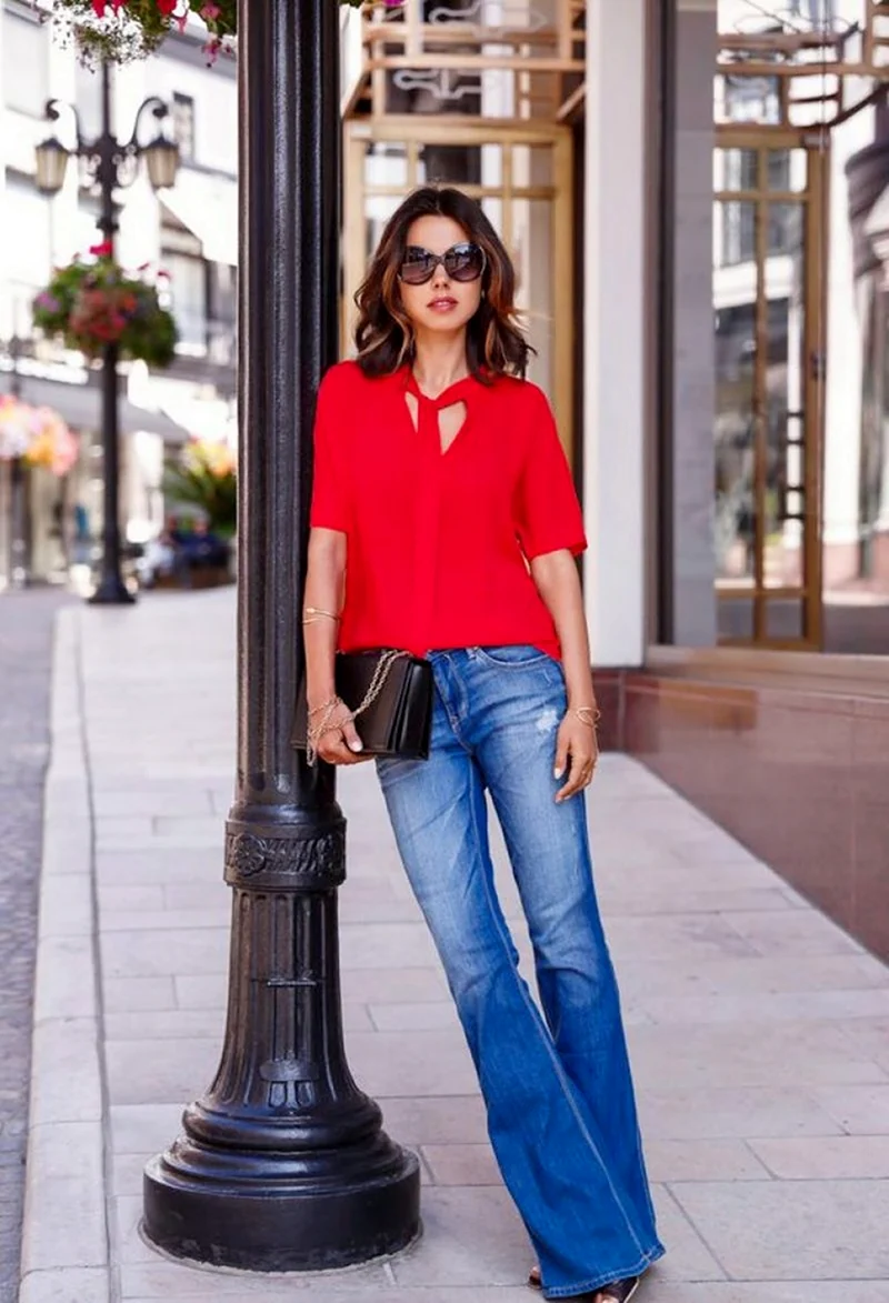 Джинсы клеш