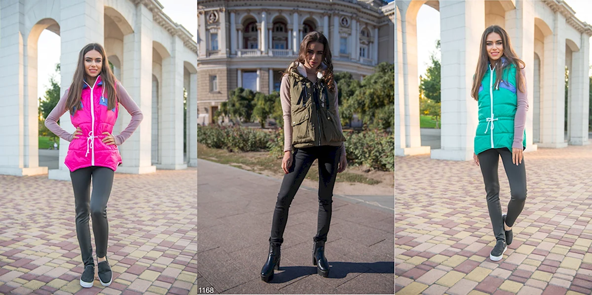 Спортивный образ с жилеткой