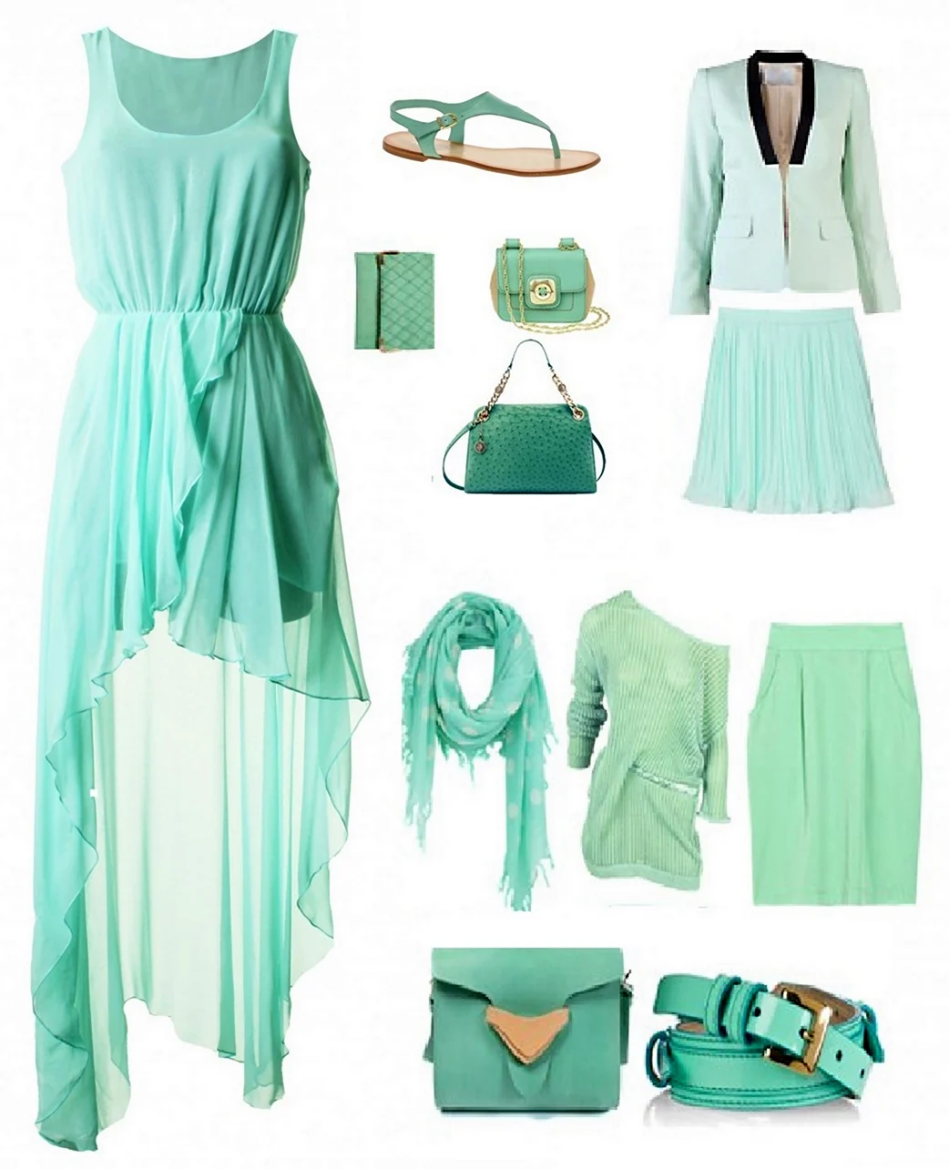 Вещи мятного цвета