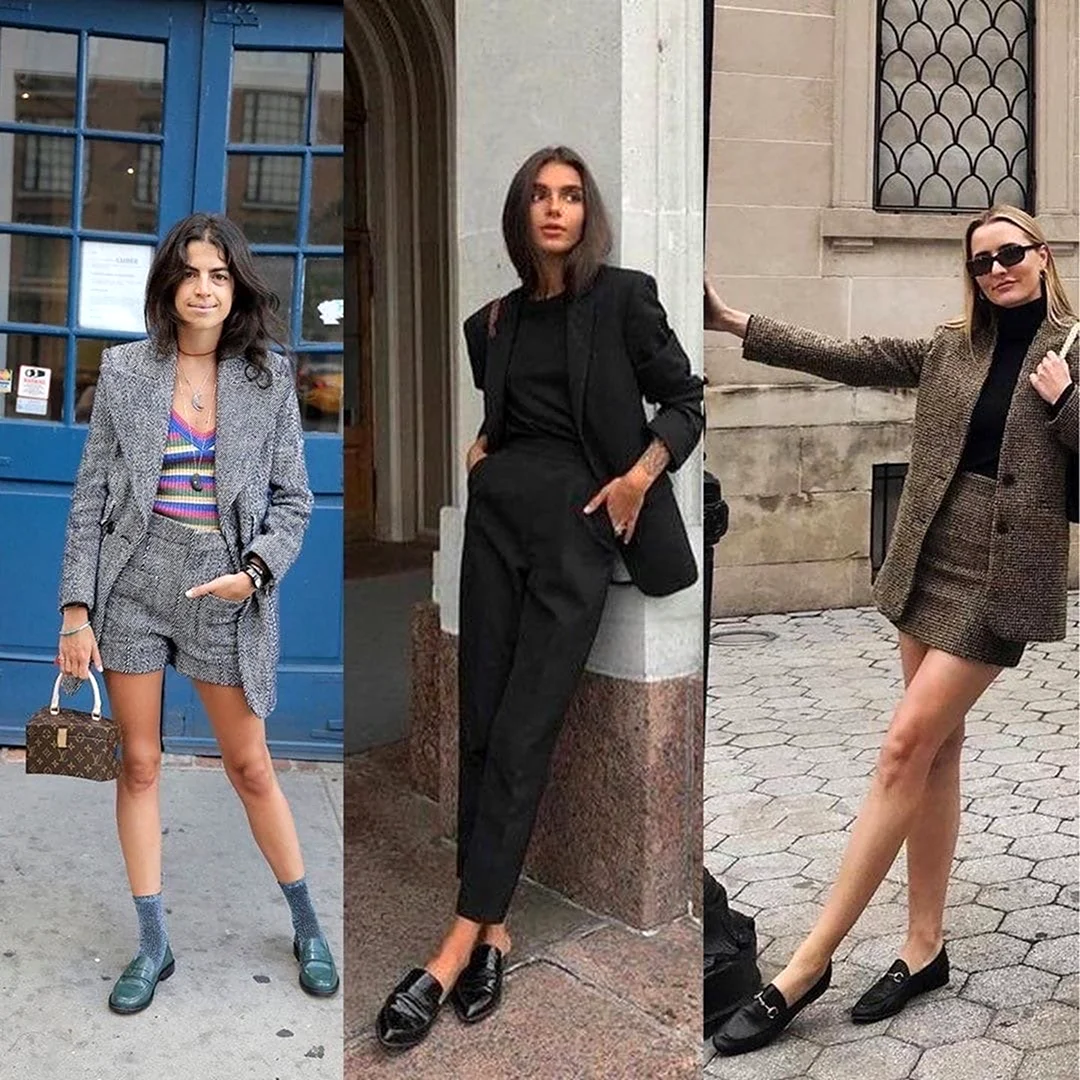 Лоферы с платьем