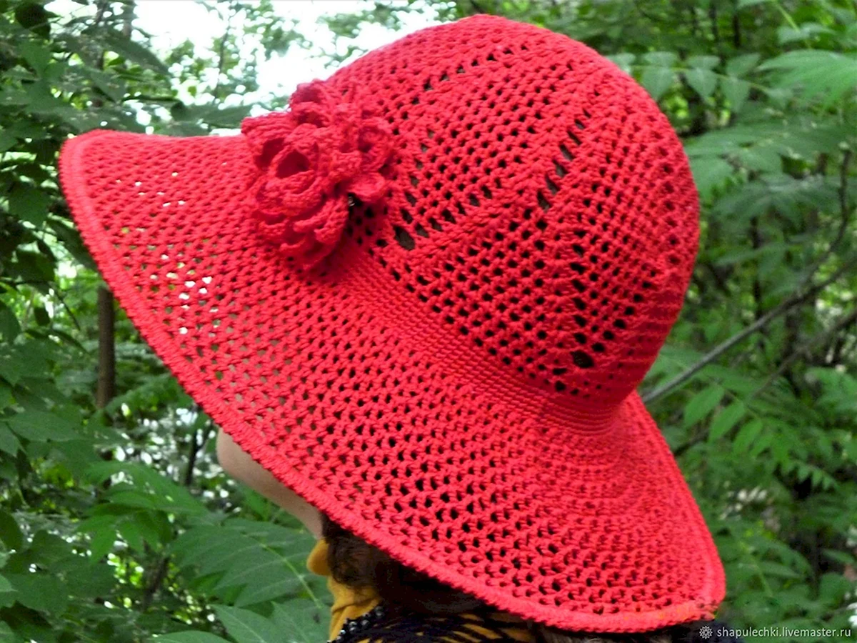 Вязаные летние шляпки
