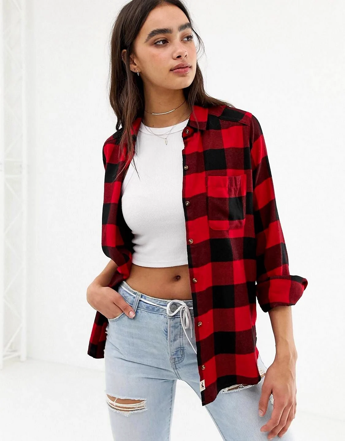 Фланелевая рубашка оверсайз ASOS