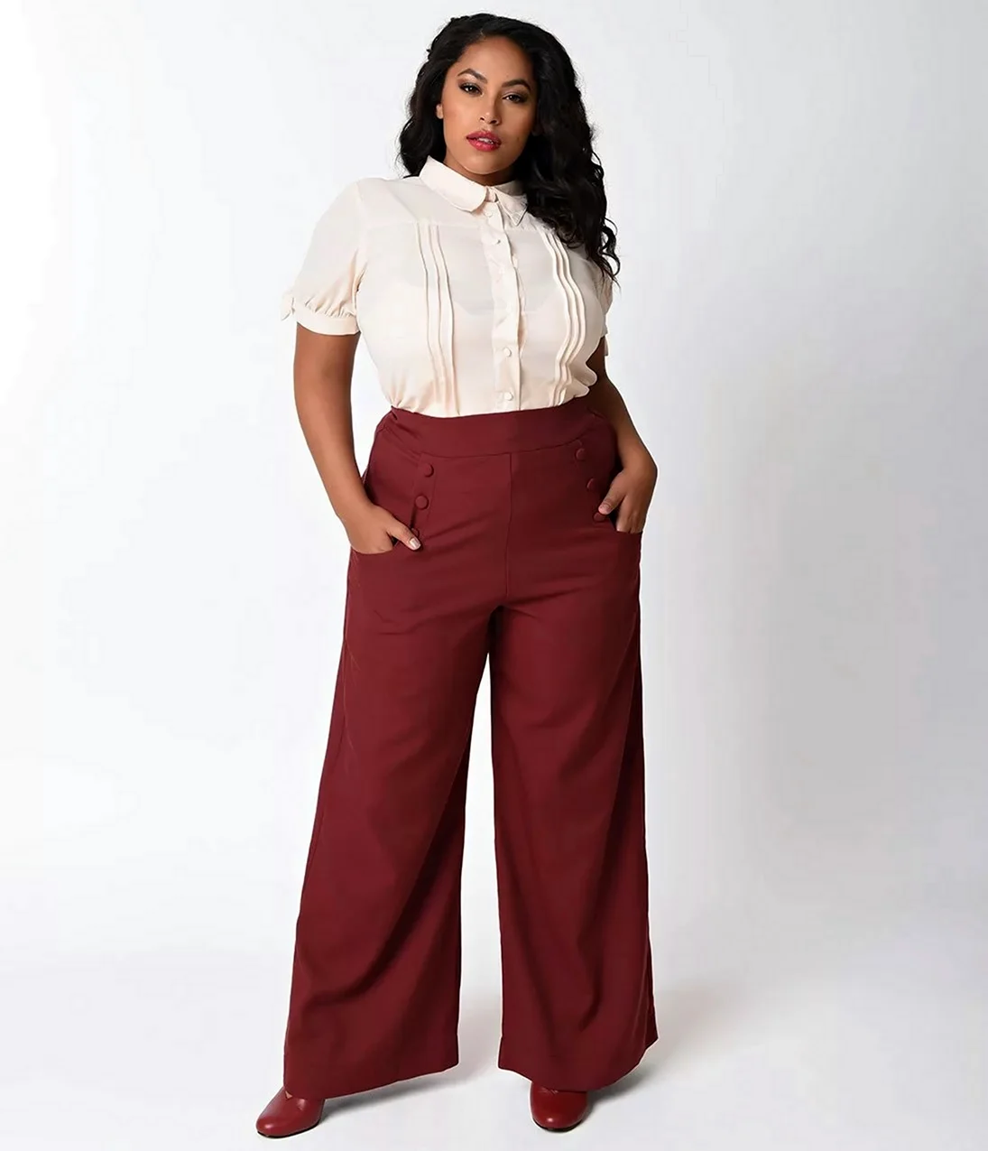 Брюки палаццо для полных невысоких