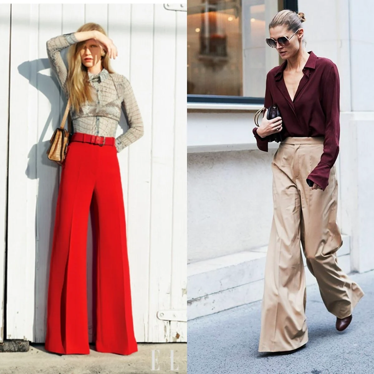 Обувь с брюками палаццо