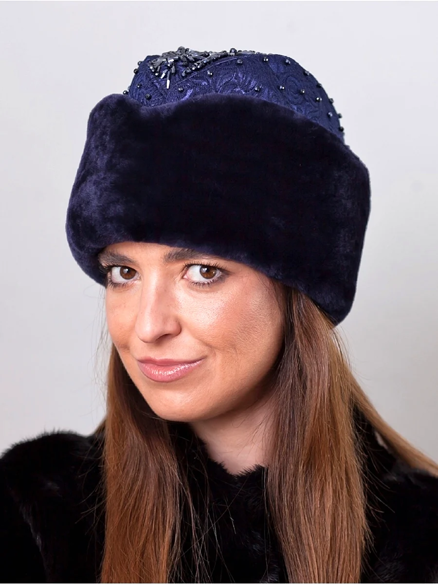 Норковая шапка пилотка 2022 женская