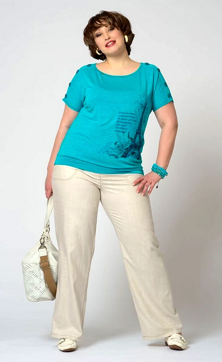 Летние брюки для полных женщин