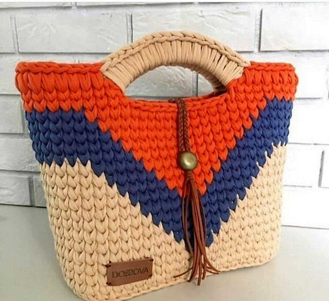 Вязаная сумка тоут мастер класс