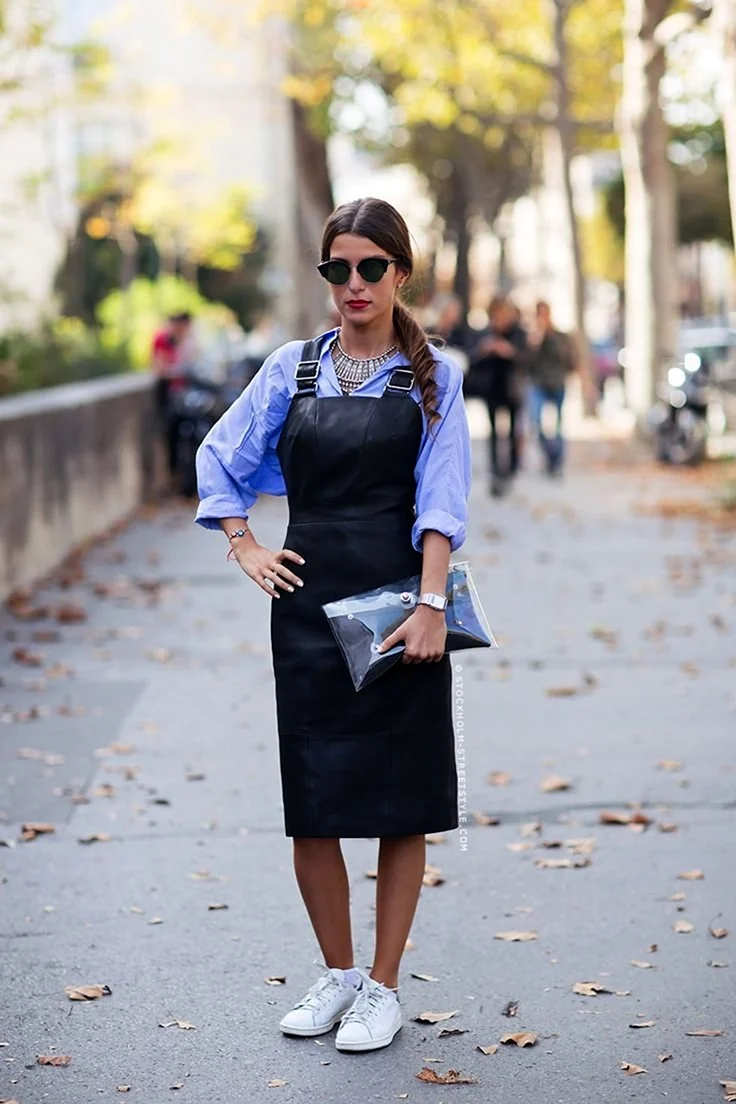 Образ с кожаным сарафаном