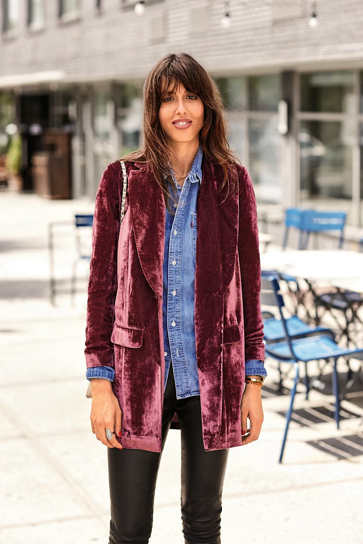 Бархатный пиджак стрит стайл