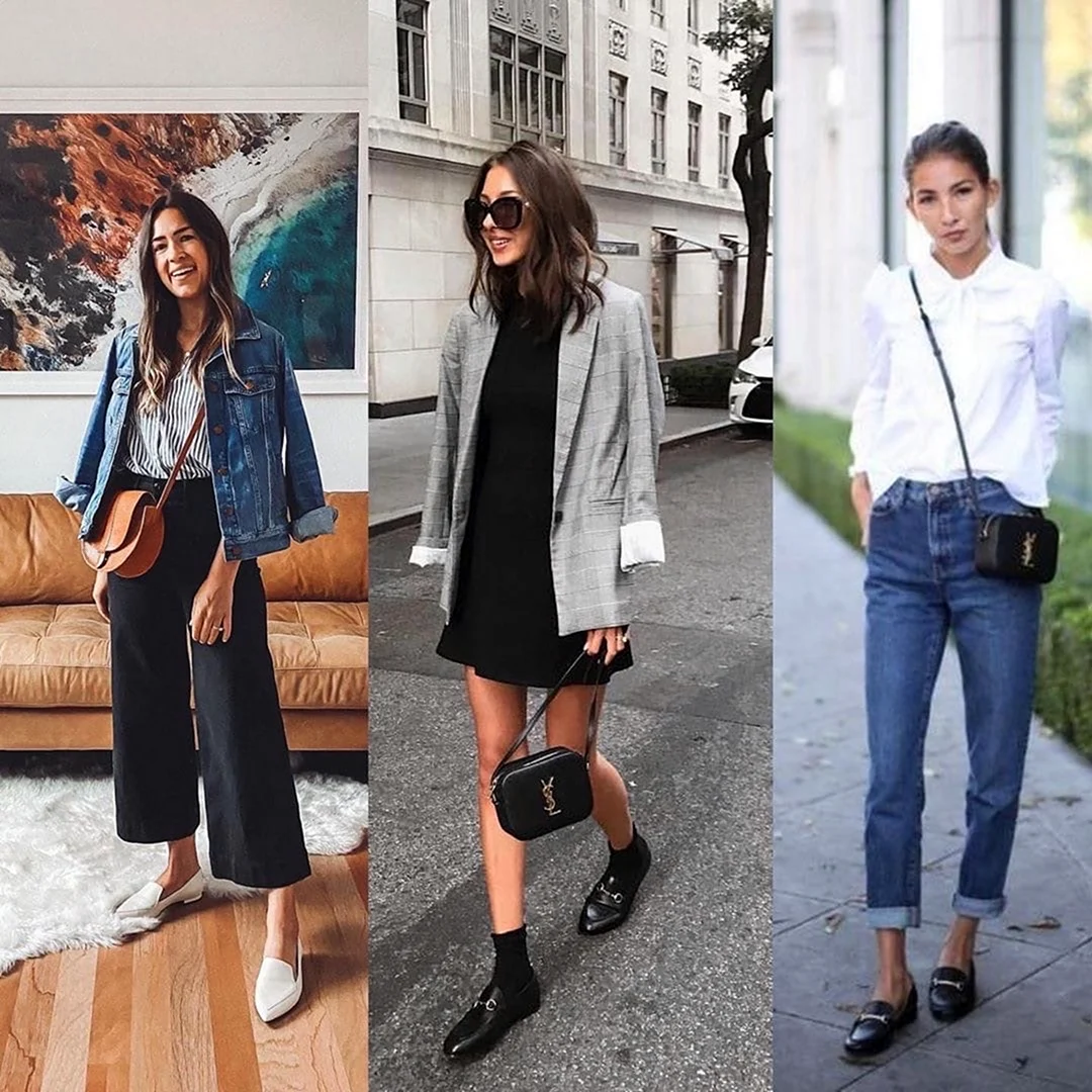 Образ с замшевыми лоферами