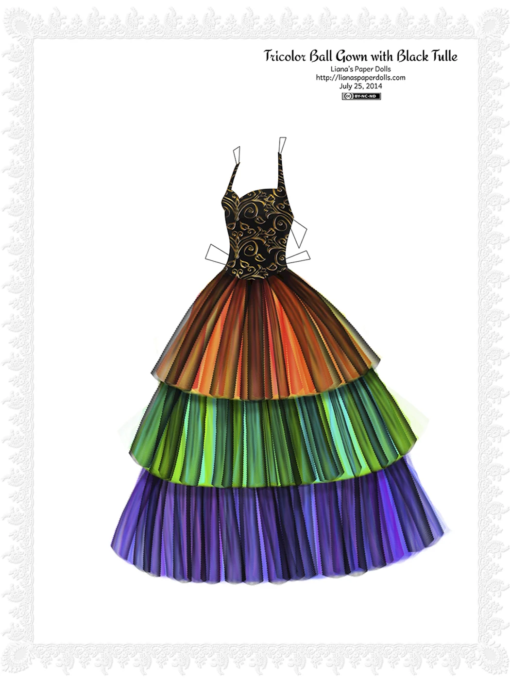 Бумажные куклы с бальными платьями