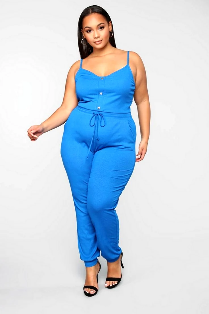 Лаковый комбинезон Plus Size