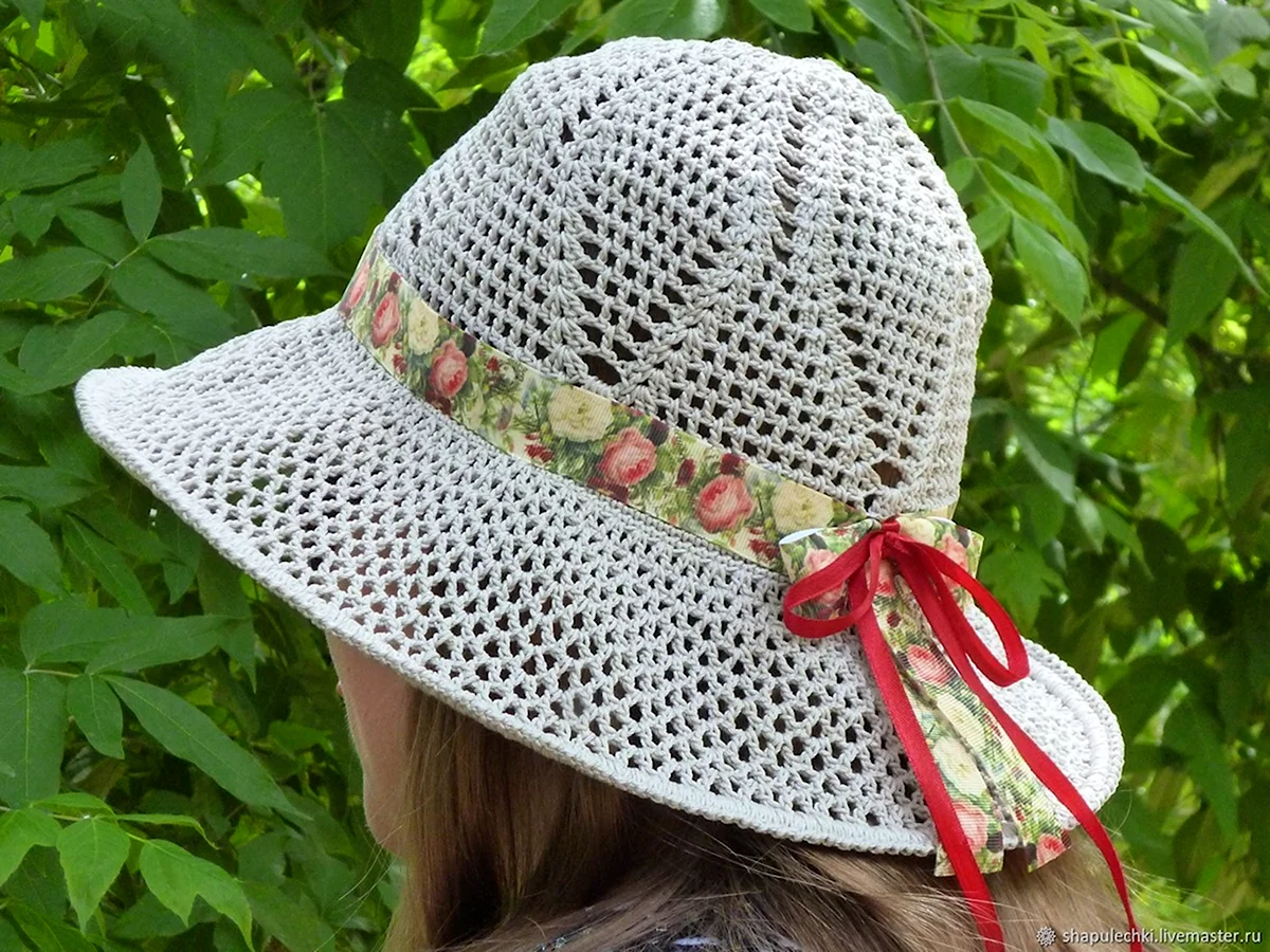 Вязаные летние шляпки