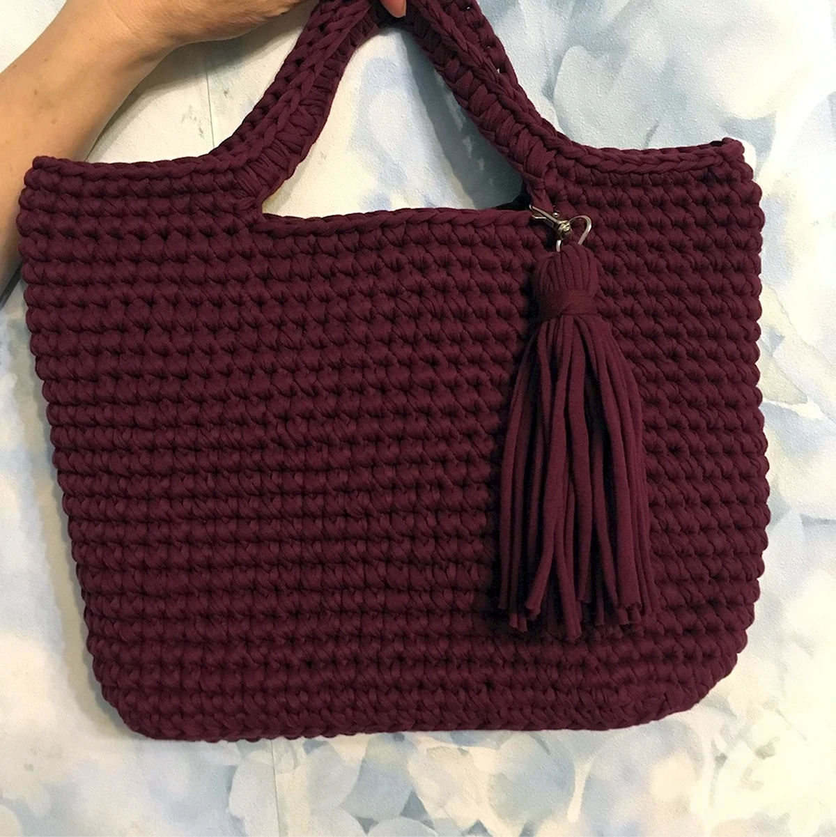 Сумка шоппер из трикотажной