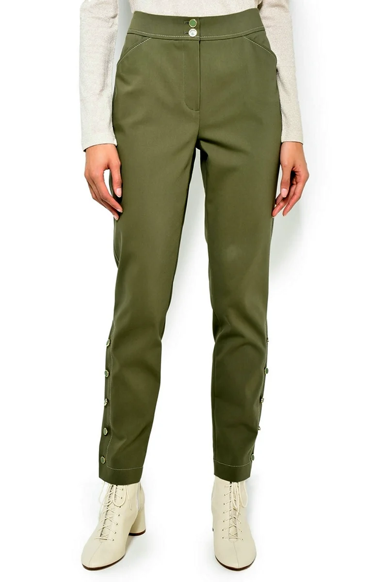 Брюки Сислей для беременных хаки арт 104556