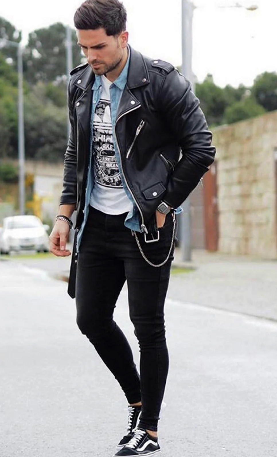 Стиль с косухой мужской