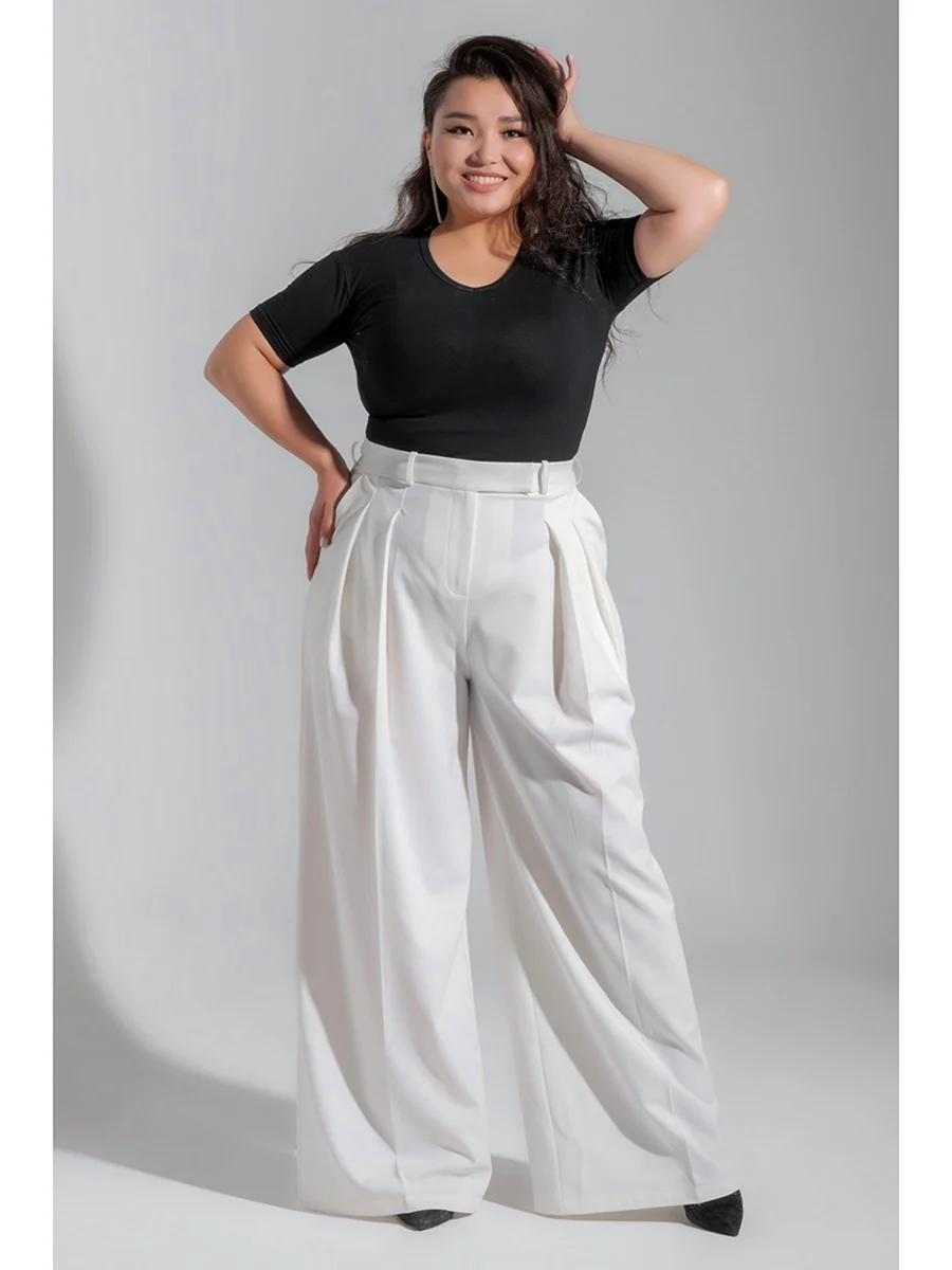 Брюки палаццо плюс сайз