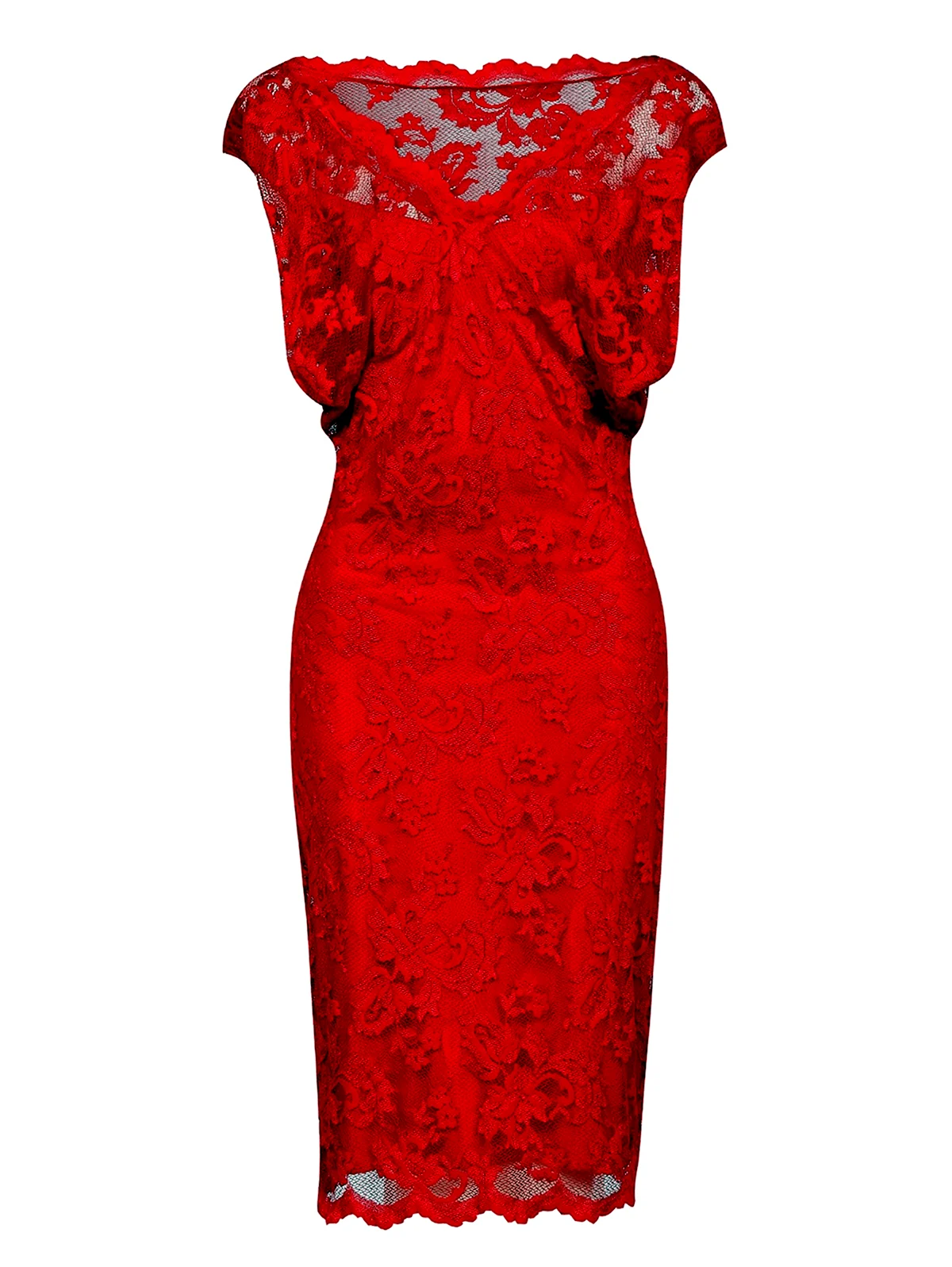 Sheinside красное кружевное платье
