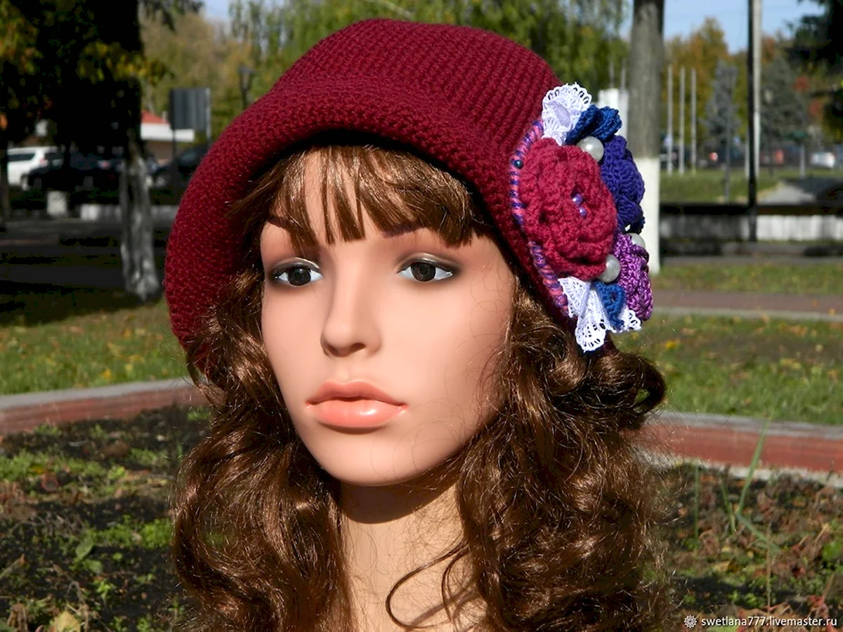 Вязаные шляпки для женщин