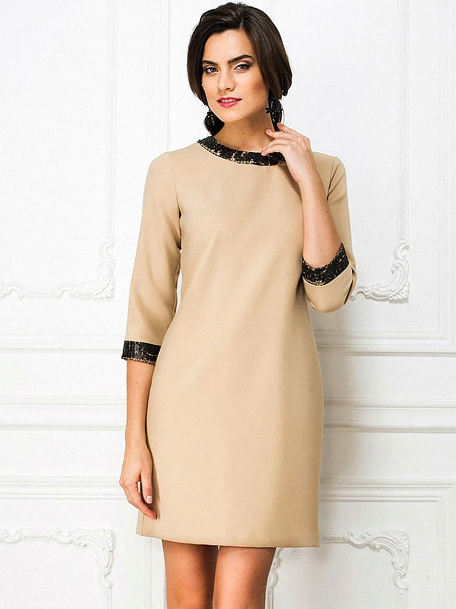 Платье прямое до колена