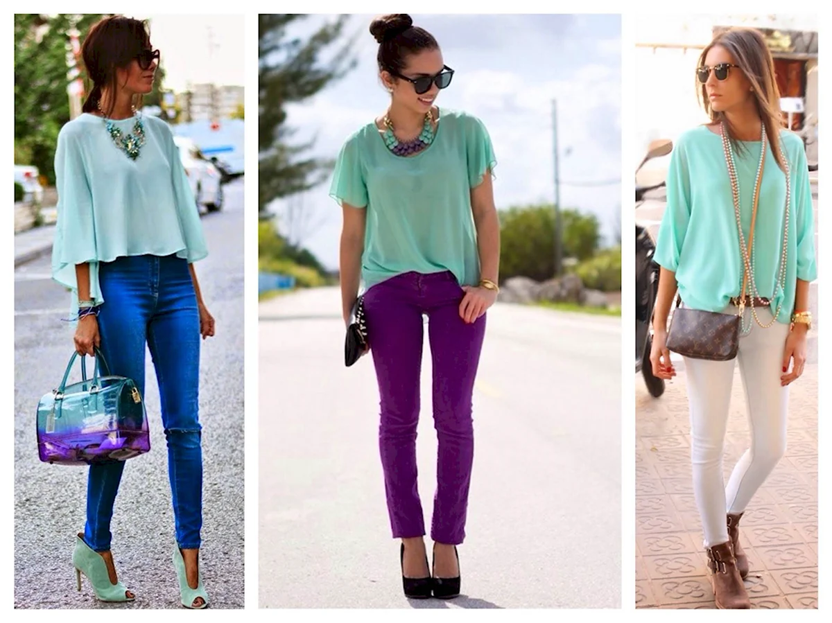 Мятный цвет сочетание в одежде